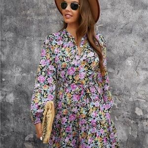Floral Long Sleeve Dress